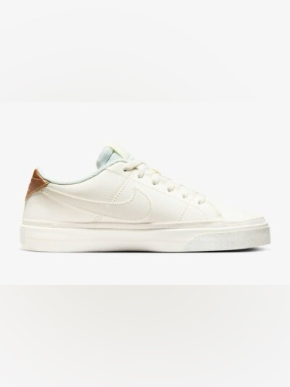 Women’s NIKE Court Legacy ivory/bronze sneakers- Size 6.5